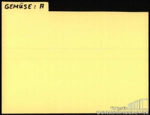 GEMÜSE: Diverses ABSATZ-AUSST.