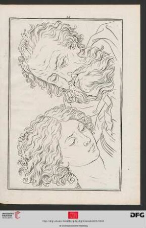 Taf. 32 [Kopfstudien nach Reni (Kontur)]