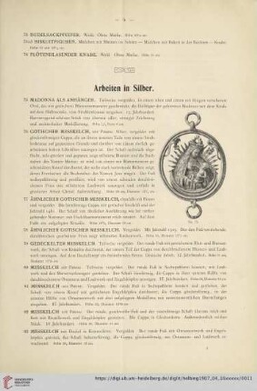 Arbeiten in Silber (Nr. 75-121)