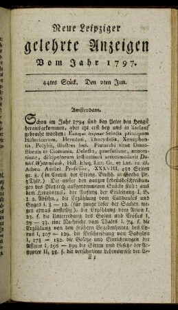 44tes Stück. Den 2ten Jun.