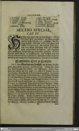 Sectio Special.