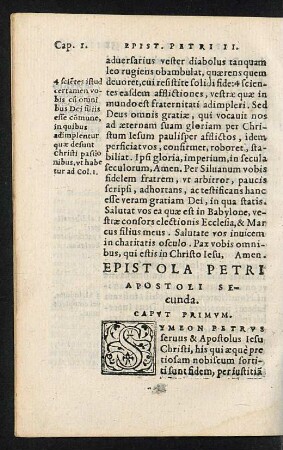 Epistola Petri Apostoli Secunda.