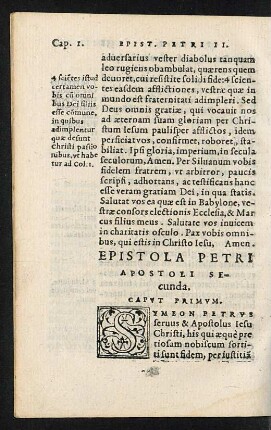 Epistola Petri Apostoli Secunda.