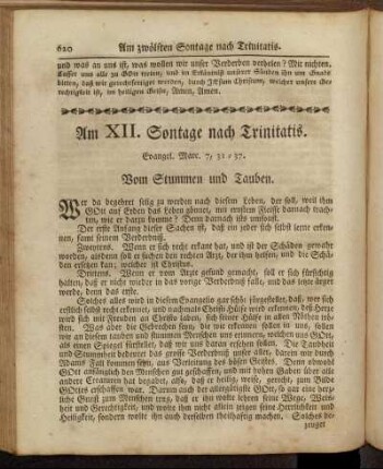 Am XII. Sonntage nach Trinitatis. - Am XV. Sonntage nach Trinitatis.