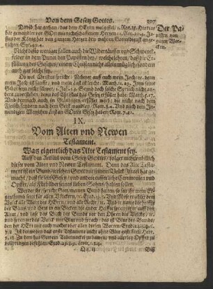 IX. Vom Alten und Newen Testament