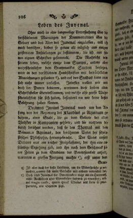 Leben des Juvenal.
