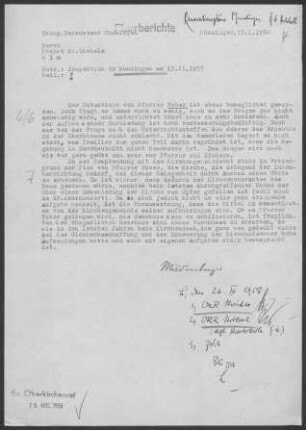 Mundingen: Inspektionsbericht 1957