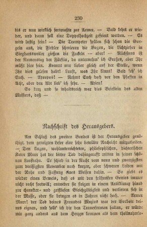 Nachschrift des Herausgebers