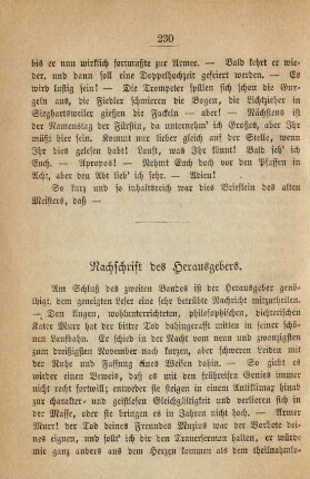 Nachschrift des Herausgebers