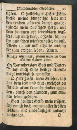 Kurtze Seufzer, wann man zu dem tisch des HErren gehet