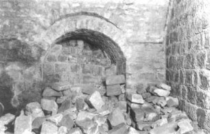 Königstein. Festung. Kaserne IV (1767/1832). Kasemattenebene -3 mit zugemauertem Durchgang