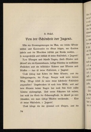 34-38, 6. Von der Schönheit der Jugend