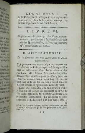 Livre VI. Conséquences des principes des divers gouvernemens,[...]