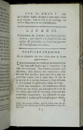 Livre VI. Conséquences des principes des divers gouvernemens,[...]