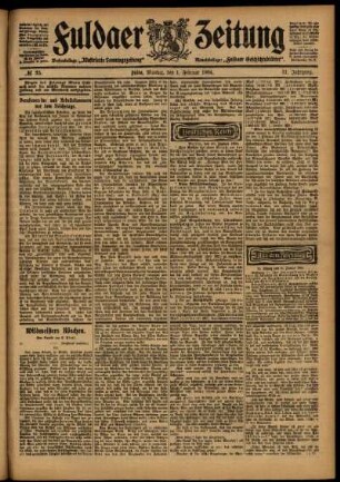 Ausgabe vom Montag, den 01. Februar 1904.