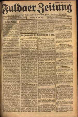 Erste Ausgabe vom Sonntag, den 12. Juni 1927.