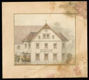 Gutshaus Drewen Neubau eines Flügels: Ansicht von Süden