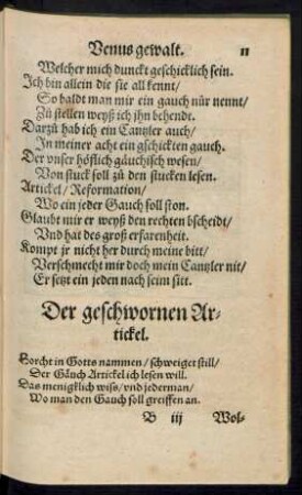 Der geschwornen Artickel.