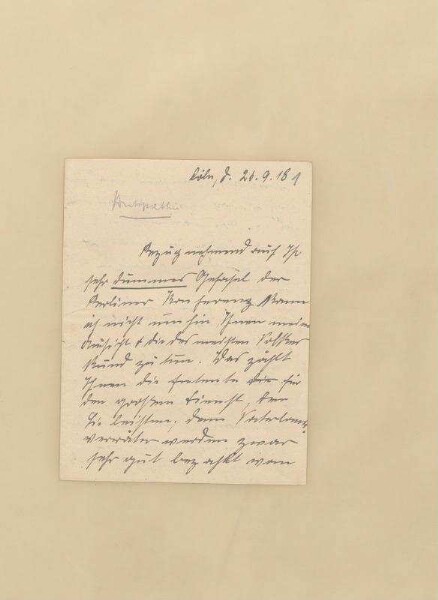 Schmäh- und Warnbriefe an K. Eisner als Ministerpräsident der Bayrischen Republik