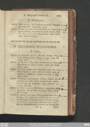II. Geographi Recentiores.