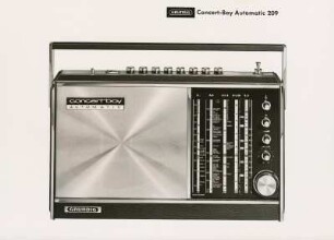 Grundig Kofferradio "Concert-Boy Automatic 209" von Gerhard Dietrich und H. Reuning