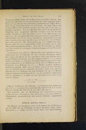 Aldehyd- und Kelo-Säuren.
