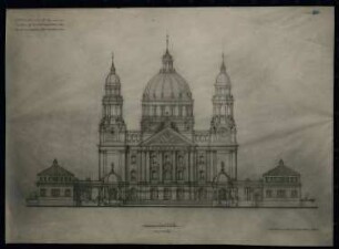 Wallfahrtskirche, Luxemburg: Zeichnung, Fassadenansicht