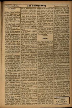 Zweite Ausgabe vom Samstag, den 12. Juli 1924.