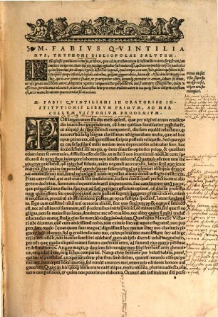 M. Fabii Qvintiliani Oratoriarvm Institvtionvm Libri Dvodecim
