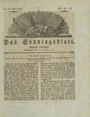 11, 1825: Stück