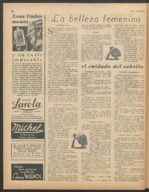 La belleza femenina : El cuidado del cabello