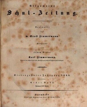 Allgemeine Schulzeitung, 17. 1840