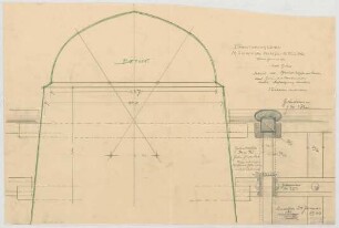 Thiersch, Friedrich von; München; Münchner - Kindl - Keller, Erweiterungsbau - Pfeilerköpfe (Schnitt)