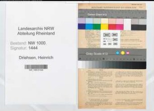 Entnazifizierung Heinrich Driehsen, geb. 11.12.1892 (Baggermeister)