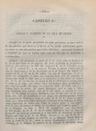 Costas y puertos de la isla de Luzon
