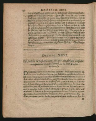 Decisio XXXI.