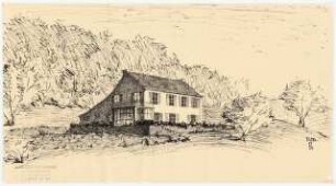 Haus Schlemmer, Heidelberg-Ziegelhausen: Perspektivische Ansicht Terrasse