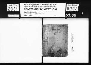 Zins- und Gültbuch von Bettingen