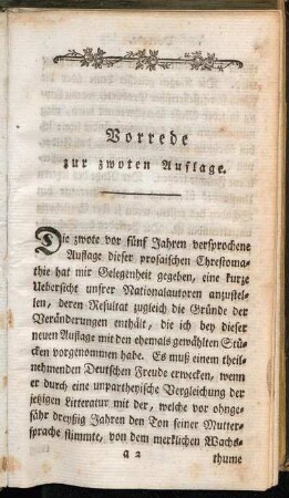 Vorrede zur zwoten Auflage.