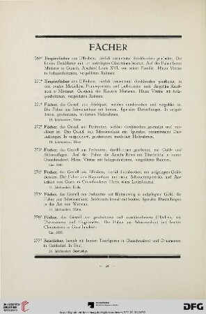 Fächer (Nr. 269-277)