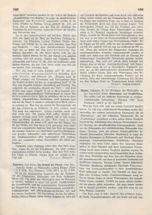 134-135 [Rezension] Hessen, Johannes, Platonismus und Prophetismus