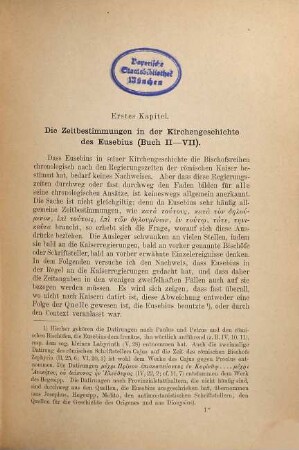 Geschichte der altchristlichen Litteratur bis Eusebius, 2. Die Chronologie