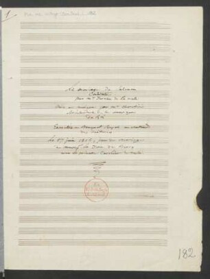 Le Mariage de Salomon; T, Coro, orch