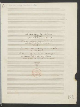 Le Mariage de Salomon; T, Coro, orch