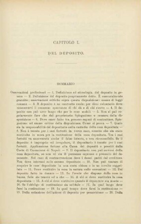 Capitolo I. Del deposito