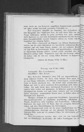 Sitzung vom 2. Mai 1882.