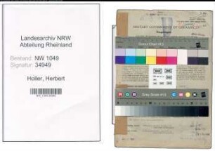 Entnazifizierung Herbert Holler , geb. 01.08.1910 (Kaufmaennischer Angestellter)