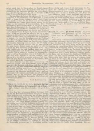 472-475 [Rezension] Hansen, Theodor, Die Familie Rambach