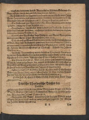 Teutsche Theologische Bücher der Papisten.