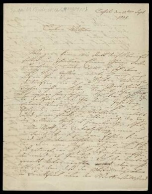 Brief von Louis Spohr an Wilhelm Spohr